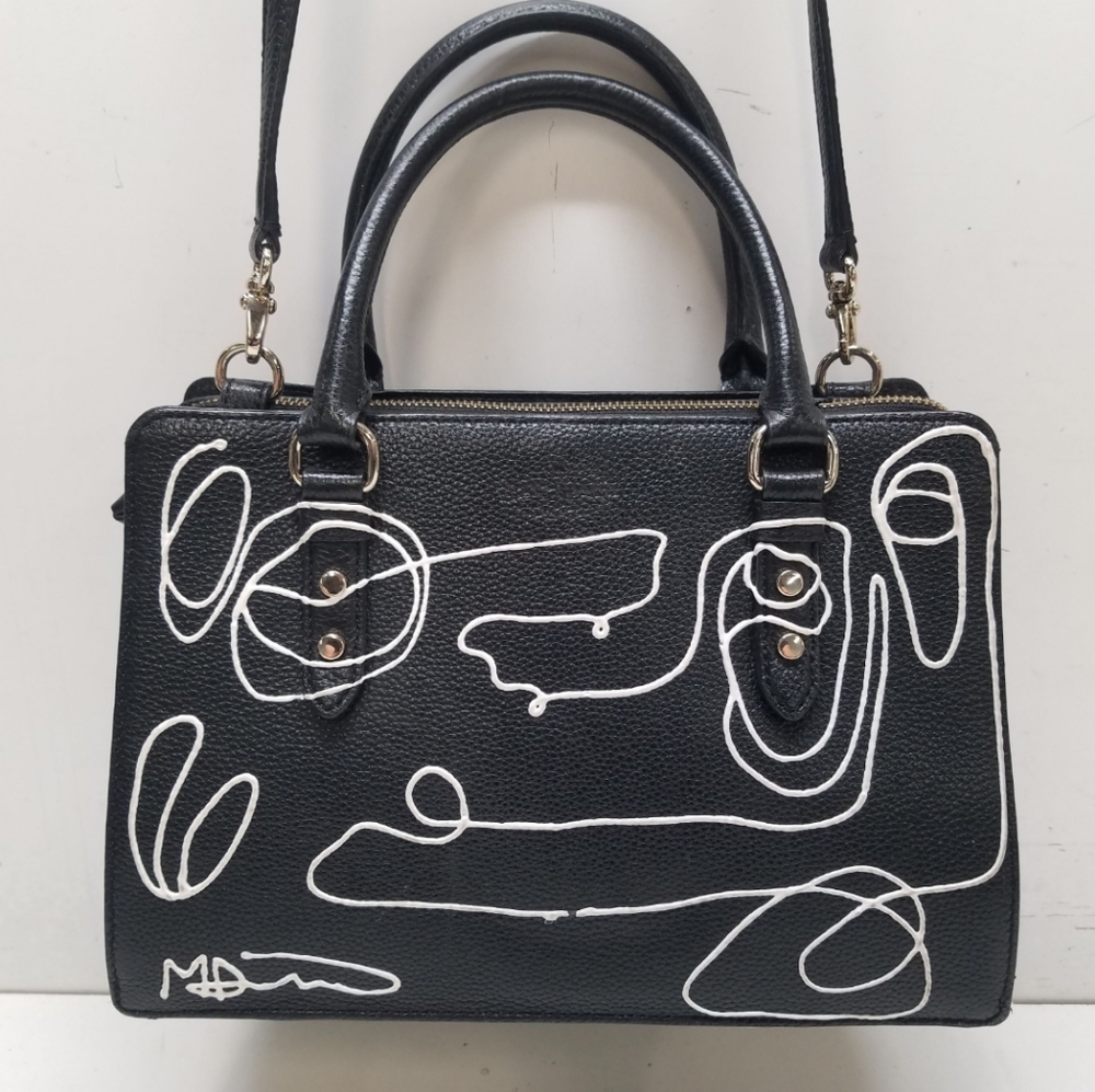 Kate Spade Satchel - "Graffiti'd" and signed by an artist